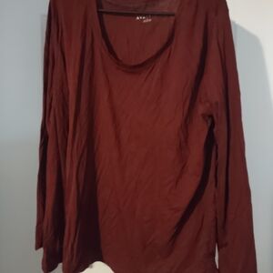 Ava & Viv Women's Deep Red Long Sleeve Top